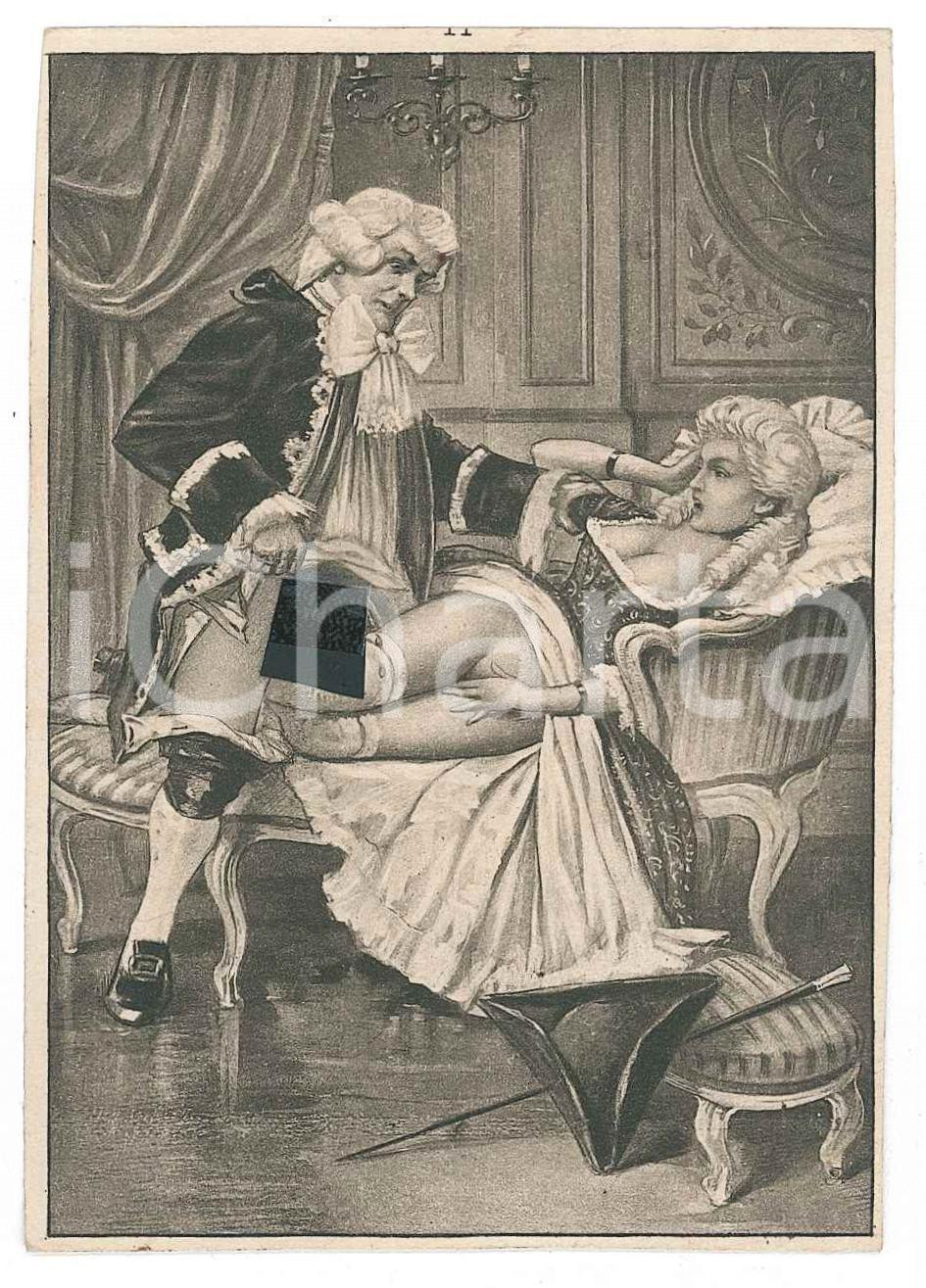 1900 ca VINTAGE EROTIC Sex in 18th century - Engraving 7x10 cm  Stampa originale d'epoca. GOOD/buono  Formato: 7x10 cm originale e autentica 1