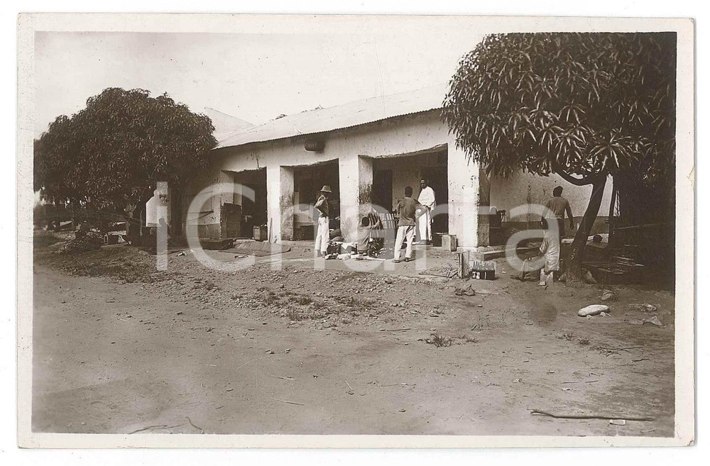 1933 CONGO BELGE - KIVU - Maison coloniale - Carte postale RPPC  Cartolina postale d'epoca, con timbro al verso dell'Exposition R&eacute;gionale du Kivu. GOOD/buono  Formato: 14x9 cm originale e autentica 1