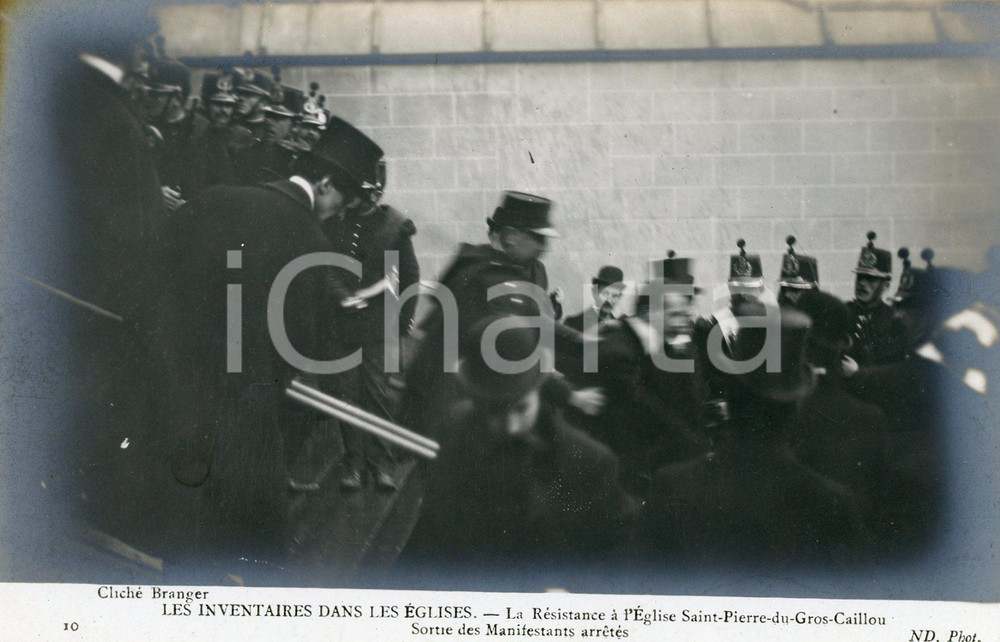 1906 PARIS - QUERELLE DES INVENTAIRES Eglise Saint-Pierre-du-Gros-Caillou  Cartolina postale d'epoca, non viaggiataCONDIZIONI: FFORMATO: FP    originale e autentica 1