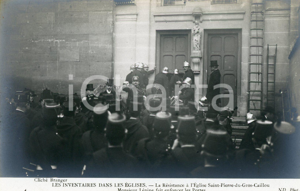 1906 PARIS - QUERELLE DES INVENTAIRES Eglise Saint-Pierre-du-Gros-Caillou (2)  Cartolina postale d'epoca, non viaggiataCONDIZIONI: FFORMATO: FP    originale e autentica 1