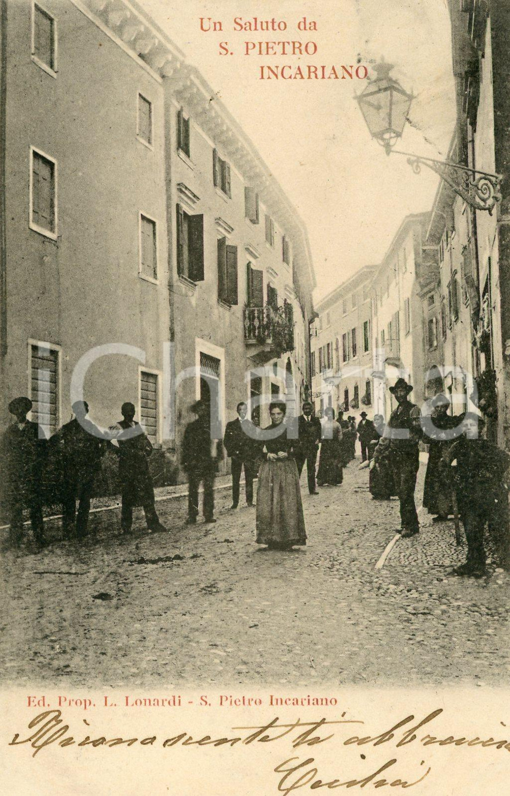 1900ca SAN PIETRO IN CARIANO (VR) Veduta del paese - Cartolina DANNEGGIATA FP VG  Cartolina postale d'epoca, viaggiata.CONDIZIONI: VERY POOR (carta lenta, sfogliatura degli strati di carta al margine inferiore)FORMATO: FP    originale e autentica 1