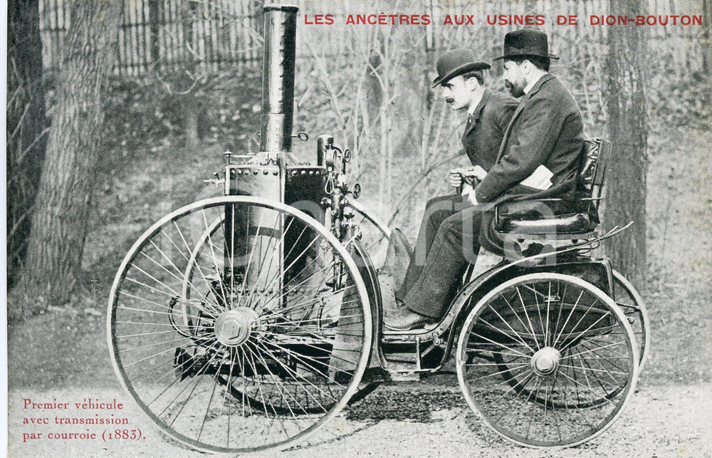 1930 ca DE DION-BOUTON Premier véhicule avec transmission par courroie *Postcard  Cartolina postale d'epoca, non viaggiata.  GOOD/buono  FORMATO: 14x9 cm originale e autentica 1