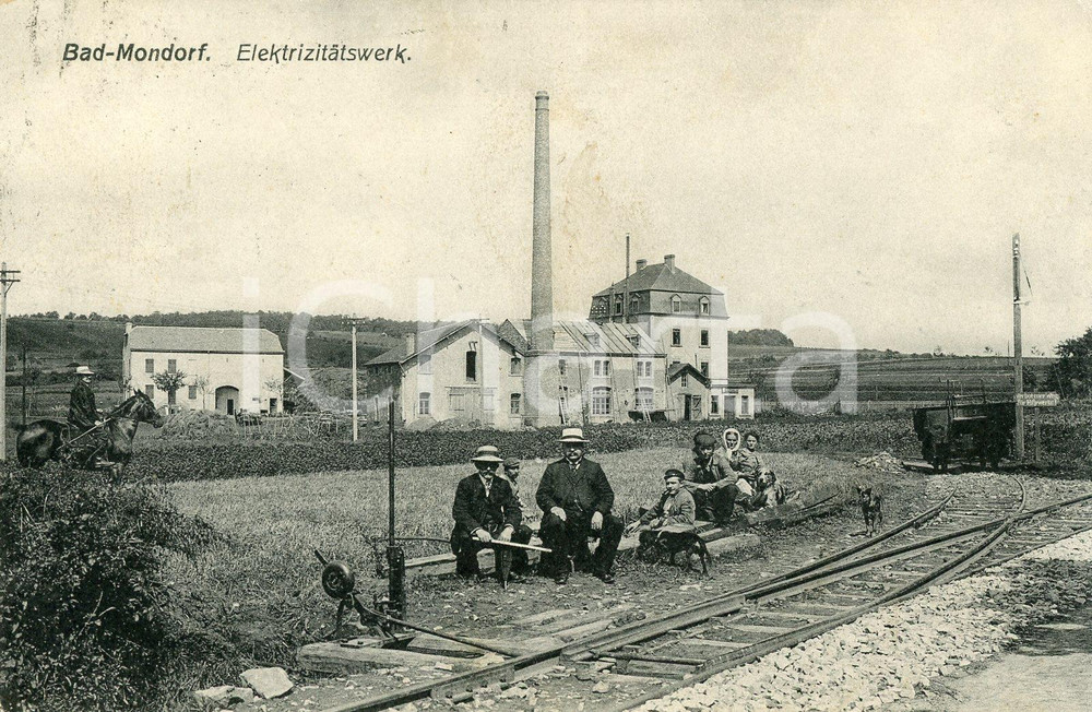 Cartolina originale da collezione 1924 BADMONDORF L Elektrizitatswerk  Cartolina ANIMATA FP VG 1