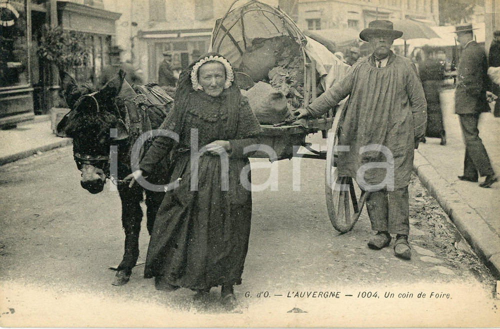 1920 ca AUVERGNE (F) Un coin de foire - Cartolina ANIMATA FP VG  Cartolina postale d'epoca, viaggiata.CONDIZIONI: FAIRFORMATO: FP    originale e autentica 1