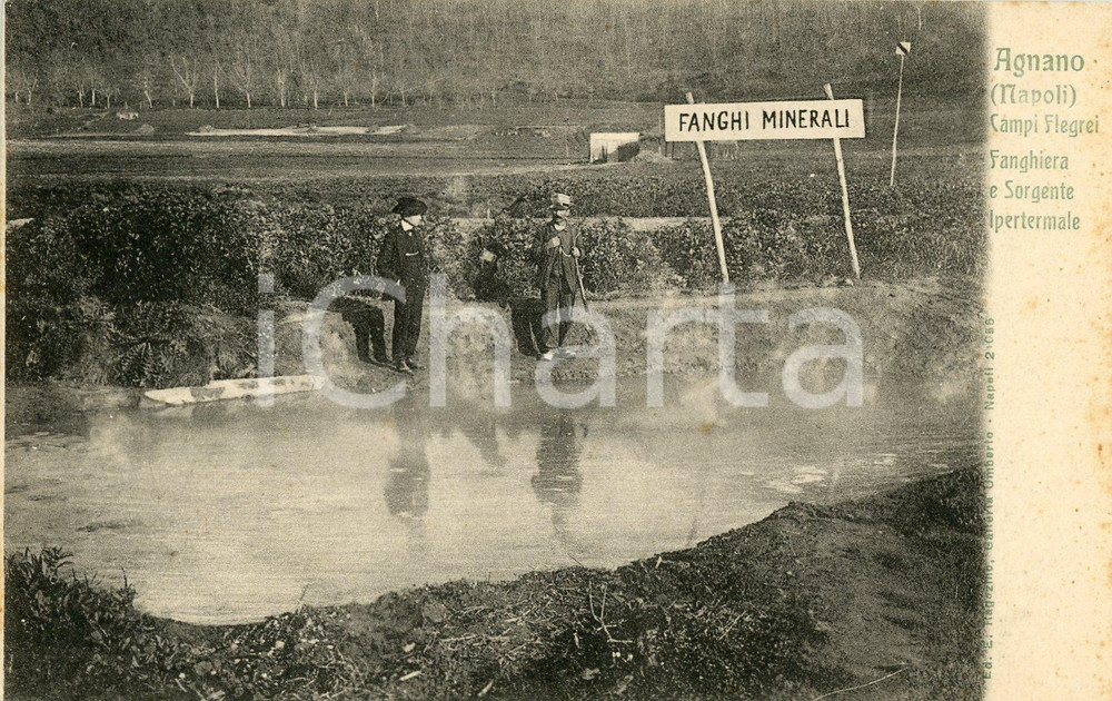 1910ca AGNANO - CAMPI FLEGREI Fanghiera e sorgente ipertermale - Cartolina FP NV  Cartolina postale d'epoca, non viaggiata.CONDIZIONI: FAIRFORMATO: FP    originale e autentica 1