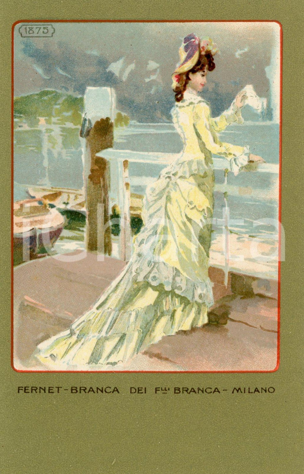 1920 ca MILANO Ditta FERNET-BRANCA Moda 1875  *Cartolina ILLUSTRATA FP NV  Cartolina postale d'epoca, non viaggiata.CONDIZIONI: GFORMATO: FP    originale e autentica 1