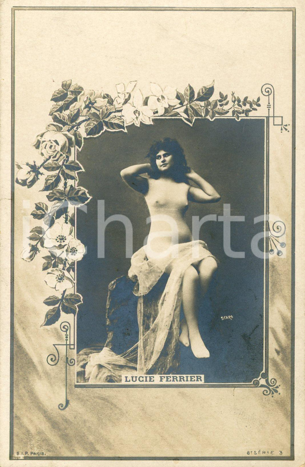 1900 ca EROTIC VINTAGE Actress Lucie FERRIER posing naked - RARE postcard FP  Cartolina postale d'epoca, non viaggiata.Editore S.I.P..CONDIZIONI: GFORMATO: FP    originale e autentica 1