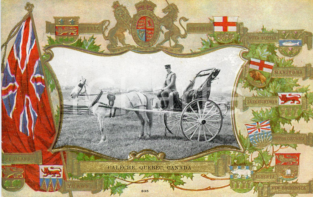 1910 ca QUEBEC (CANADA) Homme sur une calèche - Postcard FP NV  Cartolina postale d'epoca, non viaggiata ma con testo manoscritto al verso.CONDIZIONI: FFORMATO: FP    originale e autentica 1