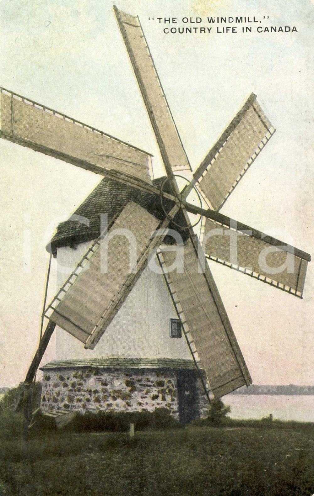 1910 ca CANADA Country life - The old windmill - Postcard FP NV  Cartolina postale d'epoca, non viaggiata.CONDIZIONI: FFORMATO: FP    originale e autentica 1
