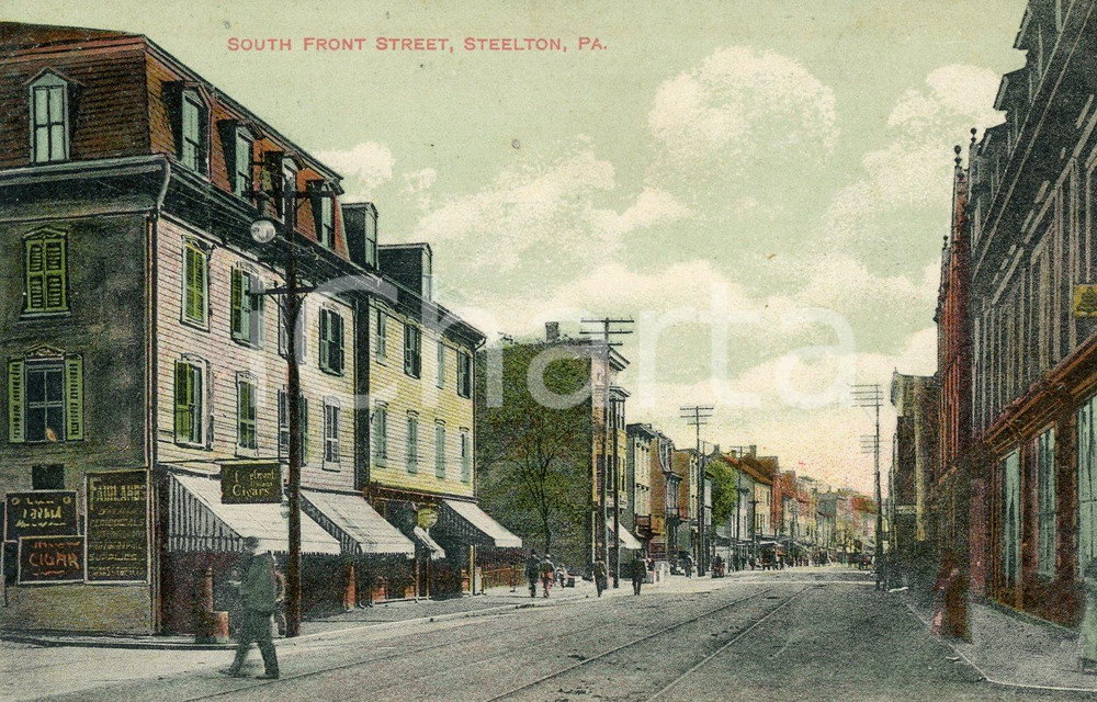 1911 STEELTON, PENNSYLVANIA South front street - Postcard FP NV  Cartolina postale d'epoca, non viaggiata ma con nota manoscritta al verso.CONDIZIONI: FFORMATO: FP    originale e autentica 1