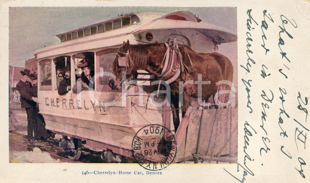 1909 DENVER, COLORADO Cherrelyn horse car - Postcard FP VG  Cartolina postale d'epoca, viaggiata.CONDIZIONI: FFORMATO: FP    originale e autentica 1
