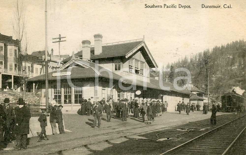 1910 ca DUNSMUIR, CALIFORNIA - SP Southern Pacific depot - Postcard FP NV  Cartolina postale d'epoca, viaggiata.CONDIZIONI: FFORMATO: FP    originale e autentica 1