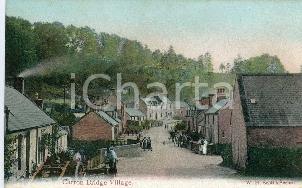 1910 ca CARRONBRIDGE (SCOTLAND) View of the village - Postcard FP NV  Cartolina postale d'epoca, non viaggiata.CONDIZIONI: FFORMATO: FP    originale e autentica 1