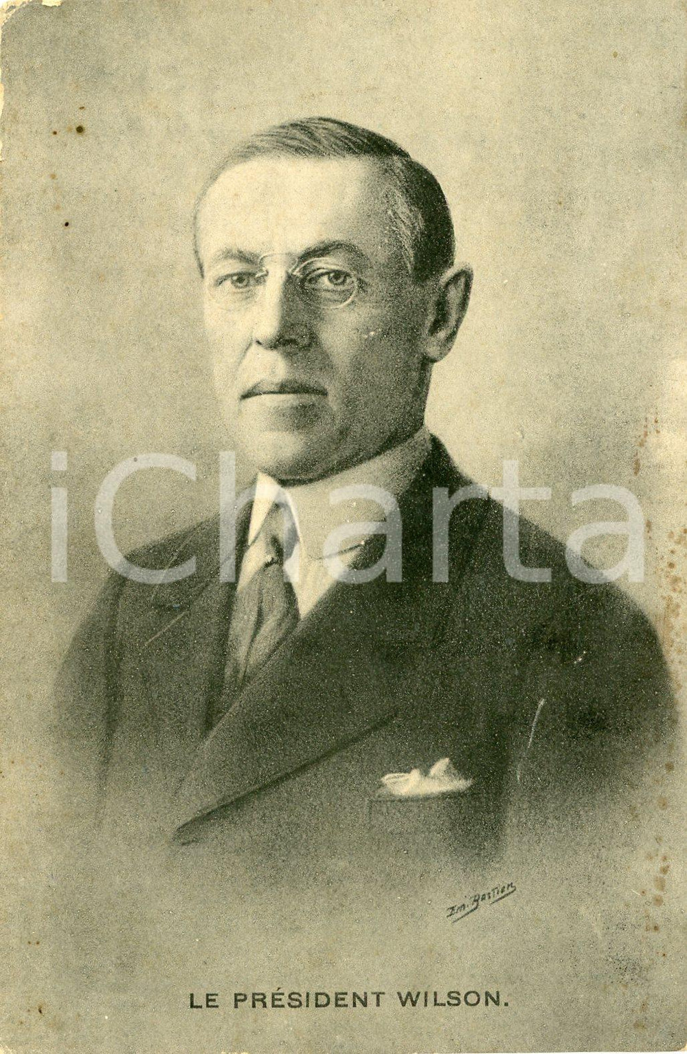 1910 ca USA President Thomas Woodrow WILSON Portrait - Postcard FP NV  Cartolina postale d'epoca, non viaggiata.CONDIZIONI: POORFORMATO: FP    originale e autentica 1