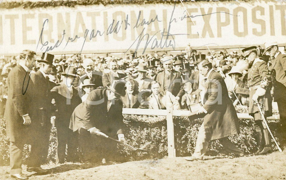 1911 SAN FRANCISCO William Howard TAFT at official ground breaking of EXPO 1915  Cartolina postale d'epoca, viaggiata con annullo della Panama&ndash;Pacific International Exposition. CONDIZIONI: FFORMATO: FP    originale e autentica 1