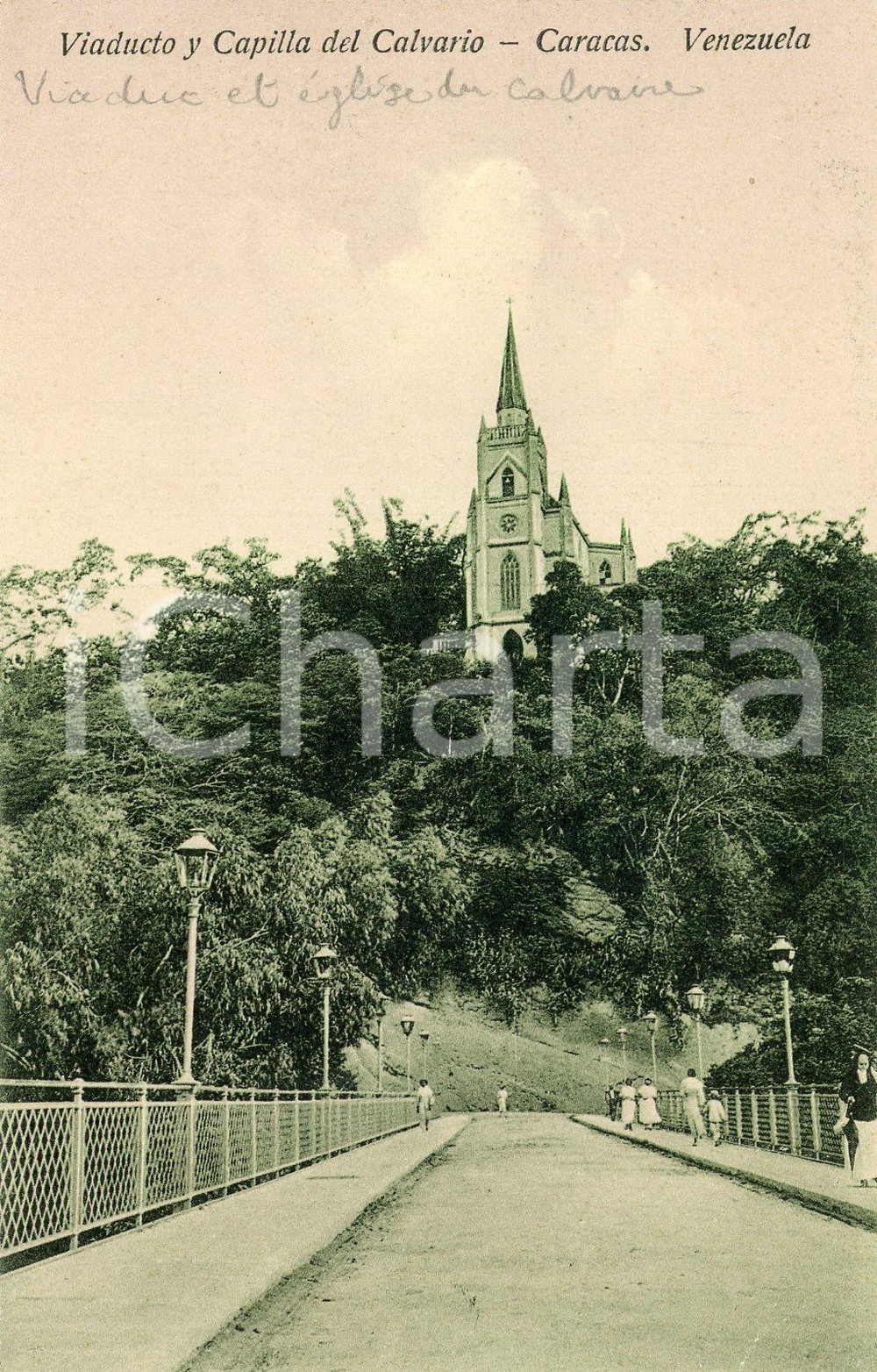 1910 ca CARACAS (VENEZUELA) Viaducto y Capilla del Calvario - Tarjeta postal  Cartolina postale d'epoca, non viaggiata.CONDIZIONI: FFORMATO: FP    originale e autentica 1