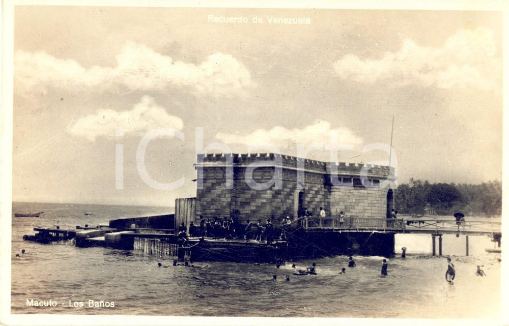 1930 ca MACUTO (VENEZUELA) Los Baños - Cartolina postale ANIMATA FP NV  Cartolina postale d'epoca, non viaggiata.CONDIZIONI: GFORMATO: FP    originale e autentica 1