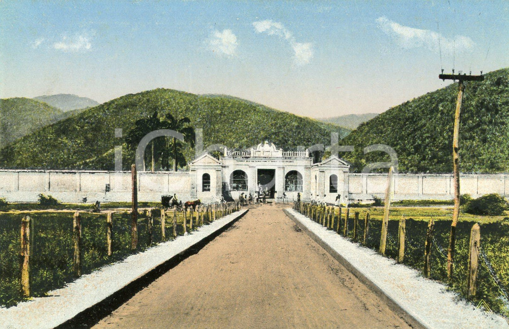 1910 ca PUERTO CABELLO (VENEZUELA) Cementerio - Cartolina ANIMATA calesse FP NV  Cartolina postale d'epoca, cromolitografica, non viaggiata.CONDIZIONI: GFORMATO: FP    originale e autentica 1