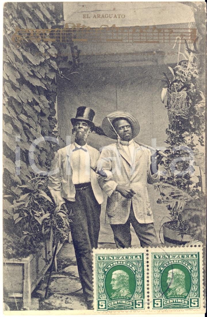 1913 COSTUMI VENEZUELA El Araguato - Canzone -  Cartolina postale FP VG  Cartolina postale d'epoca,viaggiata.CONDIZIONI: GFORMATO: FP    originale e autentica 1