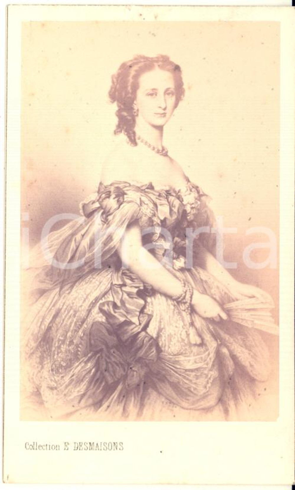 1870 ca Alexandra de Saxe-Altenbourg Grande-Duchesse de Russie *Photo DESMAISONS  Fotografia originale d'epoca.FOTOGRAFO: E. Desmaisons - ParisCONDIZIONI: G (lievi puntinature e minimi fori di affissione al lato superiore)FORMATO: CDV    originale e autentica 1