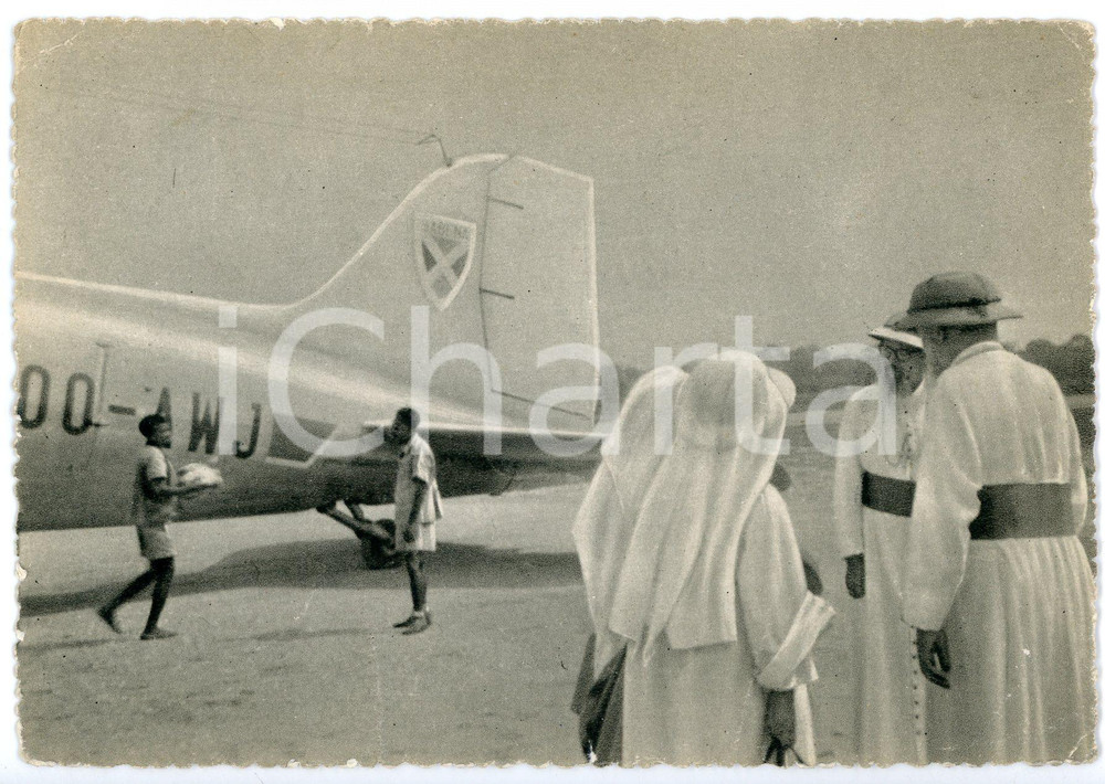 1955 ca MISSION DE KAHEMBA - CONGO BELGE  Missionnaires à KWANGO Postcard FG VG  Cartolina postale d'epoca, viaggiata. FAIR/discreto Piegatura all'angolo superiore sinistro Formato: 15x10 cm originale e autentica 1