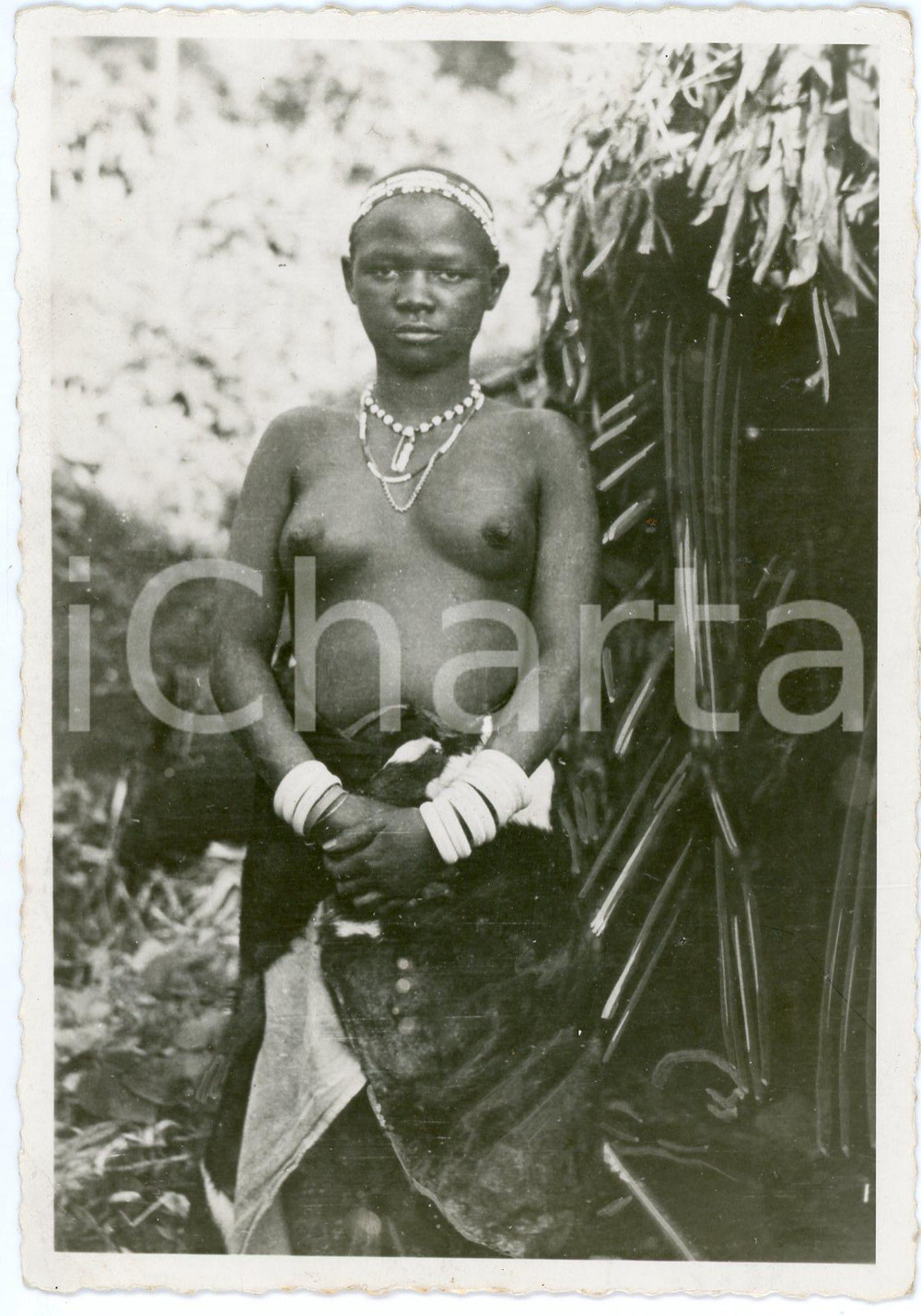 1948 AFRICA - NU ETHNIQUE Muhutu du RUANDA Carte postale FG VG  Cartolina postale, viaggiata. FAIR/discreto Lievi smussature agli angoli Formato: fg originale e autentica 1