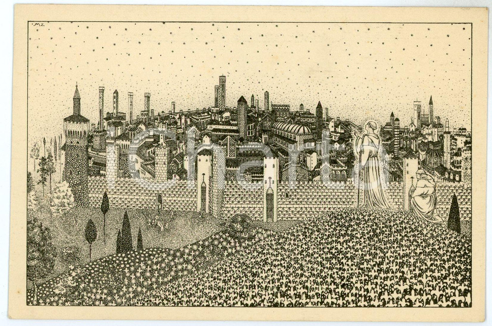 1931 Mario ZAMPINI VII Centenario morte Sant'Antonio da Padova - Cartolina n.11  Cartolina postale d'epoca, non viaggiata.  FAIR/discreto Lievi smussature agli angoli Formato: FP originale e autentica 1