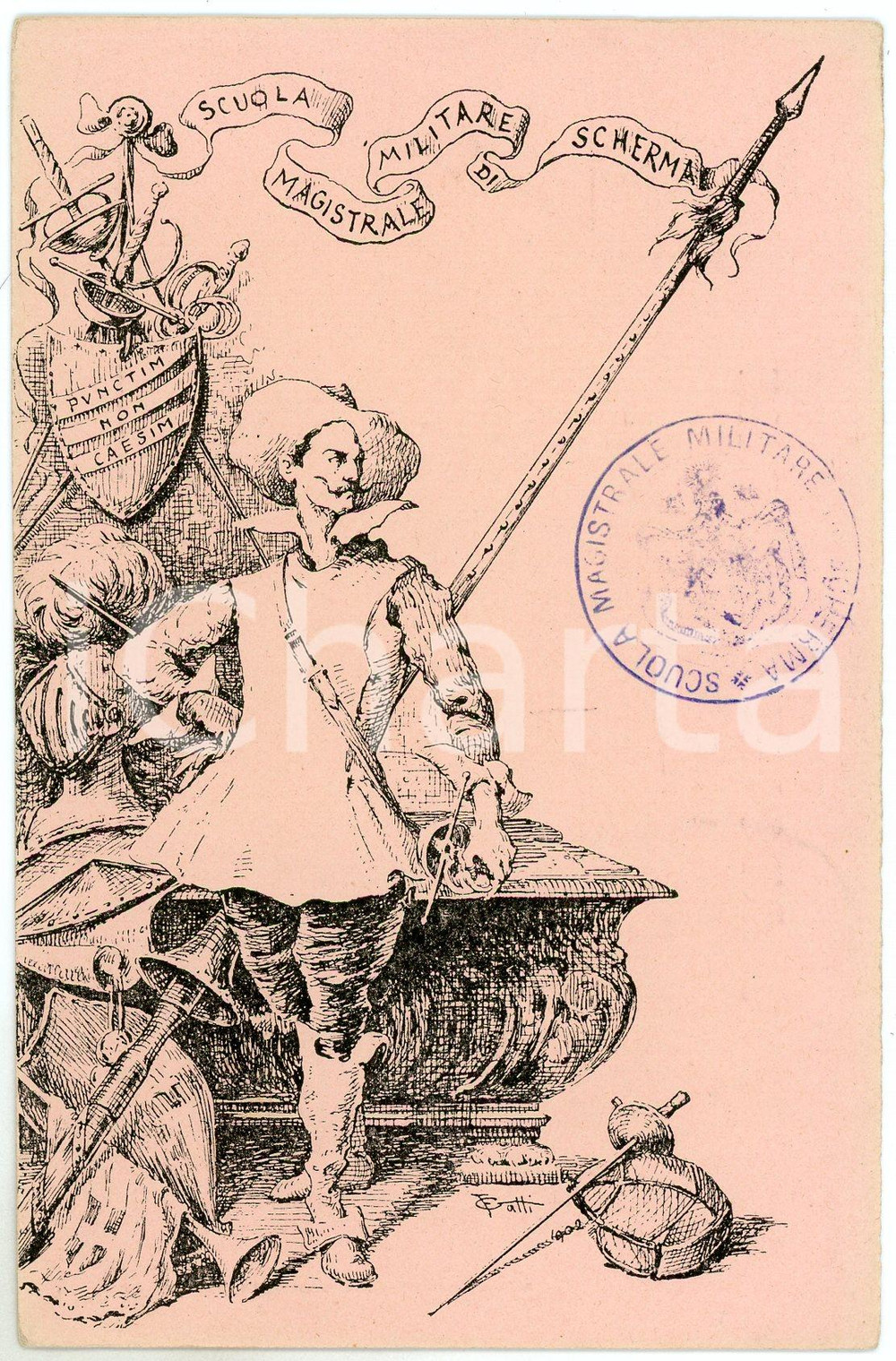 1900 ca REGIO ESERCITO Scuola magistrale militare di scherma - Cartolina FP NV  Cartolina postale d'epoca, non viaggiata.  FAIR/discreto Lievi smussature agli angoli Formato: FP originale e autentica 1