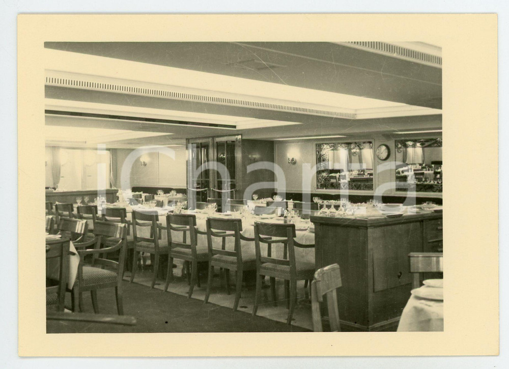 1930 ca COMPAGNIE MARITIME BELGE - M.V. Baudouinville - Salle à manger Postcard  Cartolina postale d'epoca, non viaggiata. GOOD/buono  Formato: FP originale e autentica 1