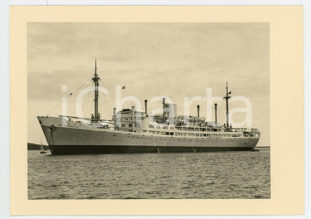 1930 ca COMPAGNIE MARITIME BELGE - M.V. Baudouinville - Vue du navire - Postcard  Cartolina postale d'epoca, non viaggiata. GOOD/buono  Formato: FP originale e autentica 1