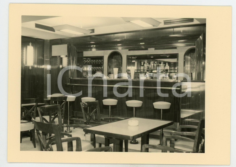 1930 ca COMPAGNIE MARITIME BELGE - M.V. Baudouinville - Le bar - Postcard  Cartolina postale d'epoca, non viaggiata. GOOD/buono  Formato: FP originale e autentica 1