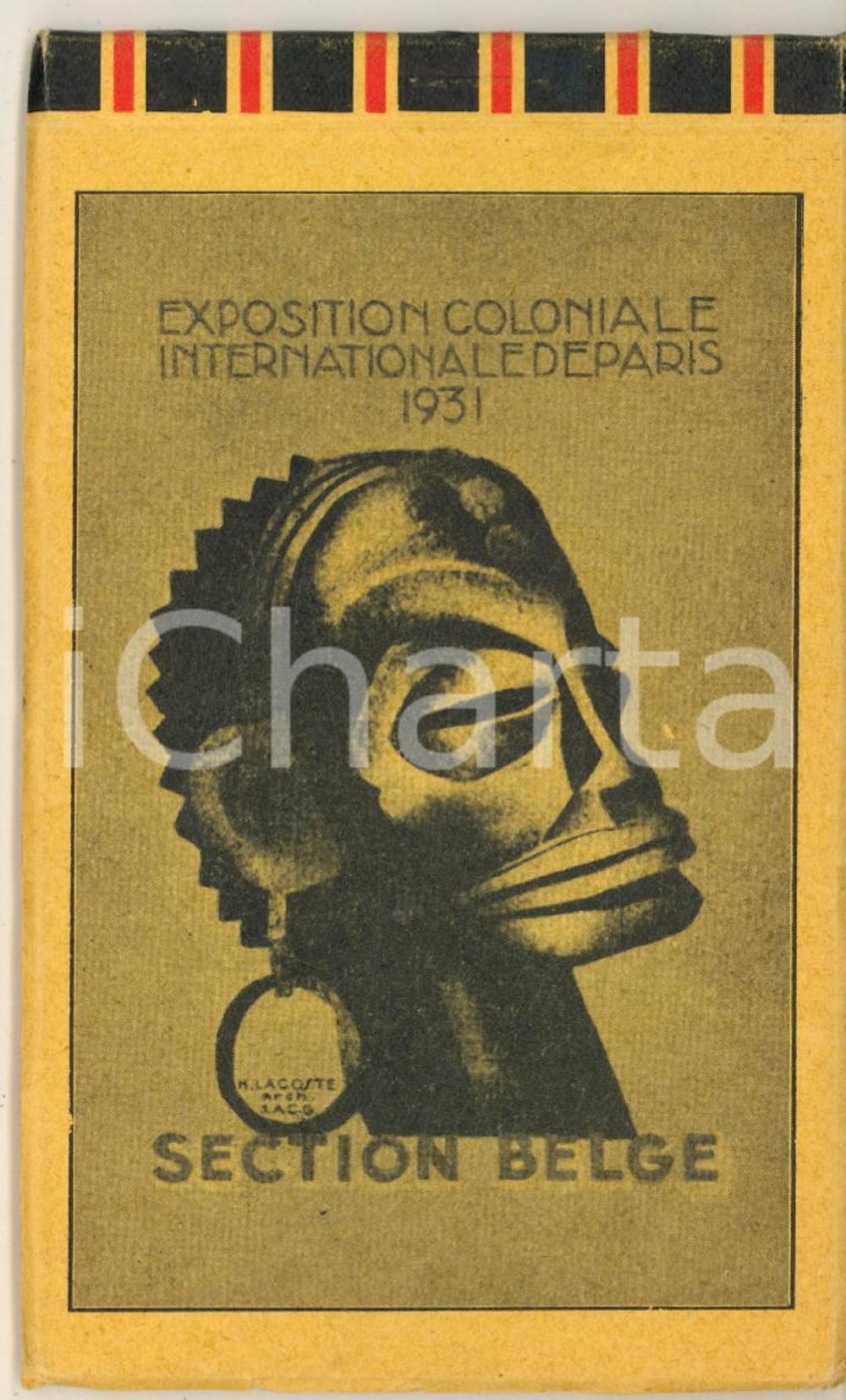 1931 PARIS Exposition Coloniale Internationale - Section BELGE *12 postcards Carnet completo di 12 cartoline postali d'epoca, con copertina illustrata. GOOD/buono lievi tracce d'uso Formato: 15x9 cm originale e autentica 1
