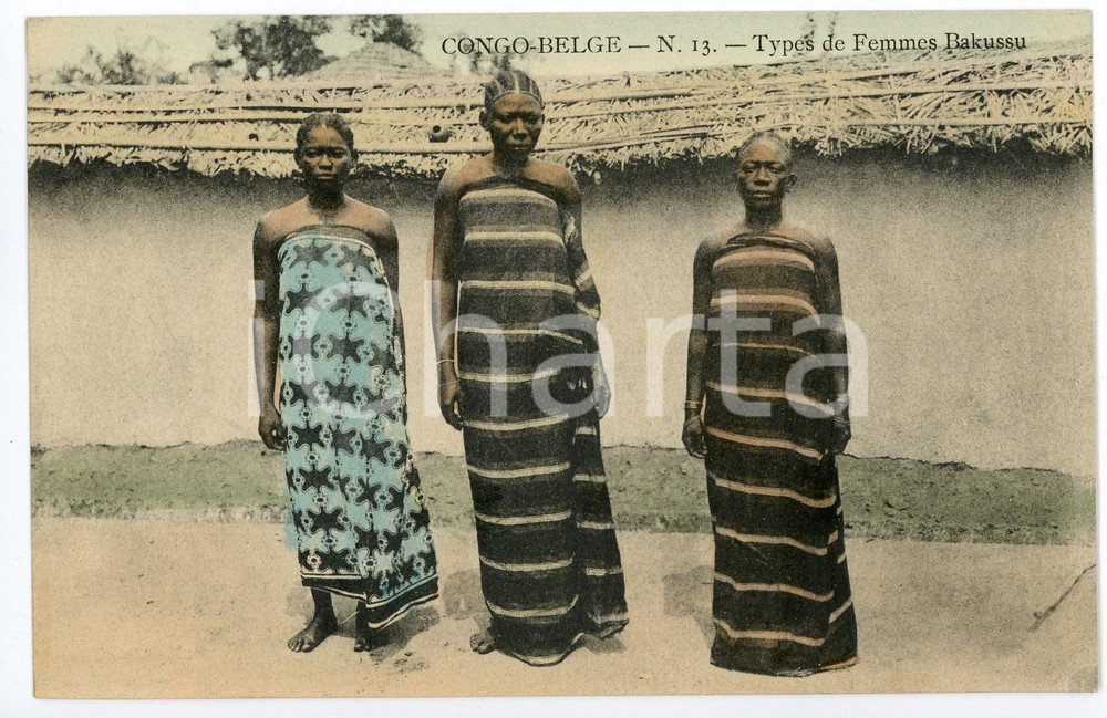 1910 ca CONGO BELGE Types de femmes BAKUSSU - Vintage postcard FP NV  Cartolina postale d'epoca, non viaggiata.CONDIZIONI: FAIRFORMATO: FP    originale e autentica 1