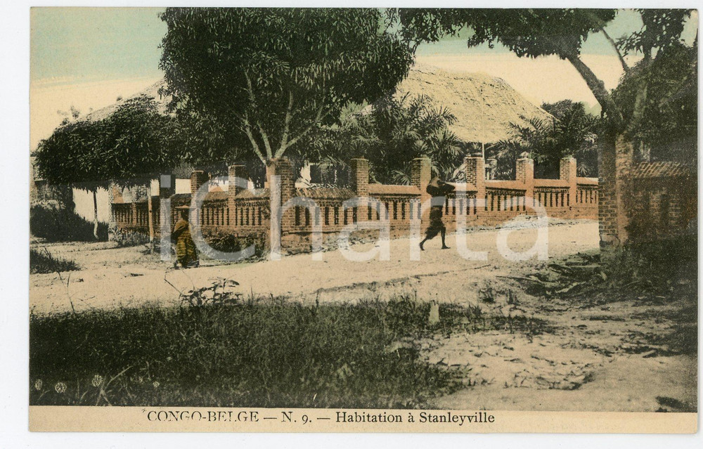 1910 ca CONGO BELGE Habitation Ã  STANLEYVILLE - Vintage postcard FP NV  Cartolina postale d'epoca, non viaggiata.CONDIZIONI: FAIRFORMATO: FP    originale e autentica 1