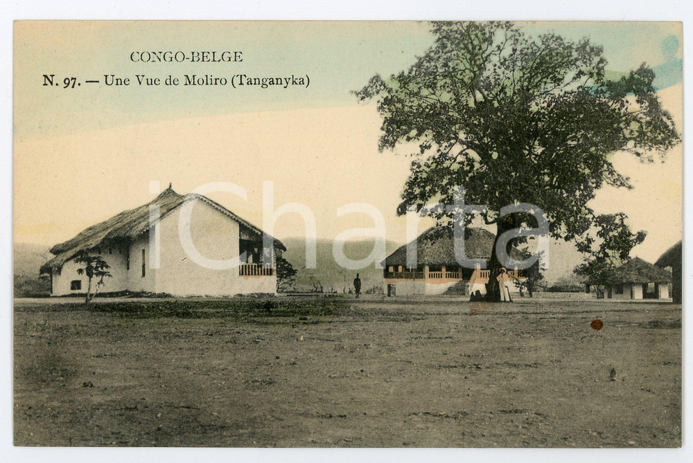 1910 ca CONGO BELGE Une vue de Moliro - Tanganyka - Vintage Postcard FP  Cartolina postale d'epoca, viaggiata.CONDIZIONI: FAIRFORMATO: FP    originale e autentica 1