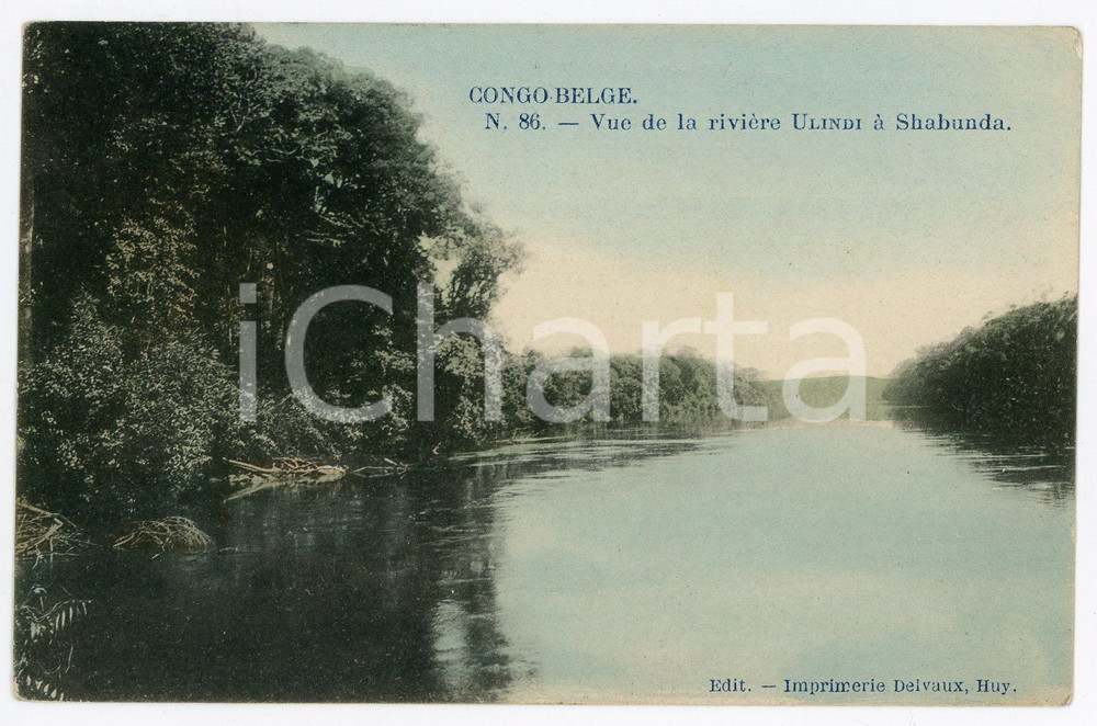 1910 CONGO BELGE - SHABUNDA Vue de la rivière Ulindi - Postcard FP  Cartolina postale d'epoca, viaggiata.CONDIZIONI: FAIRFORMATO: FP    originale e autentica 1