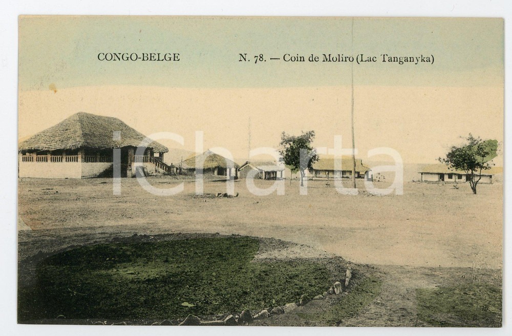 1910 ca CONGO BELGE - LAC TANGANYKA Coin de MOLIRO - Vintage Postcard FP  Cartolina postale d'epoca, non viaggiata.CONDIZIONI: FAIRFORMATO: FP    originale e autentica 1