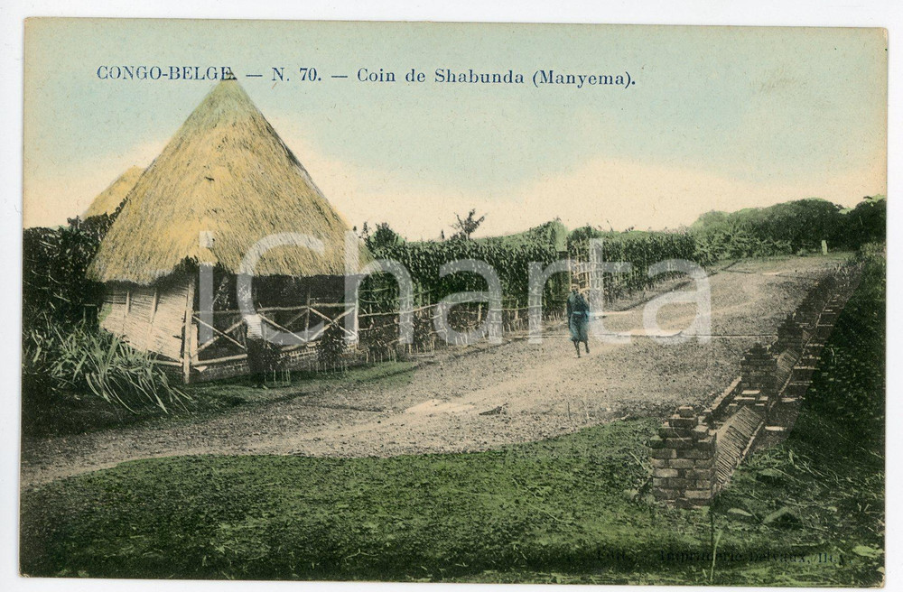 1910 ca CONGO BELGE - MANYEMA Coin de Shabunda - Postcard FP NV  Cartolina postale d'epoca, non viaggiata. GOOD/buono  Formato: 14x9 cm originale e autentica 1