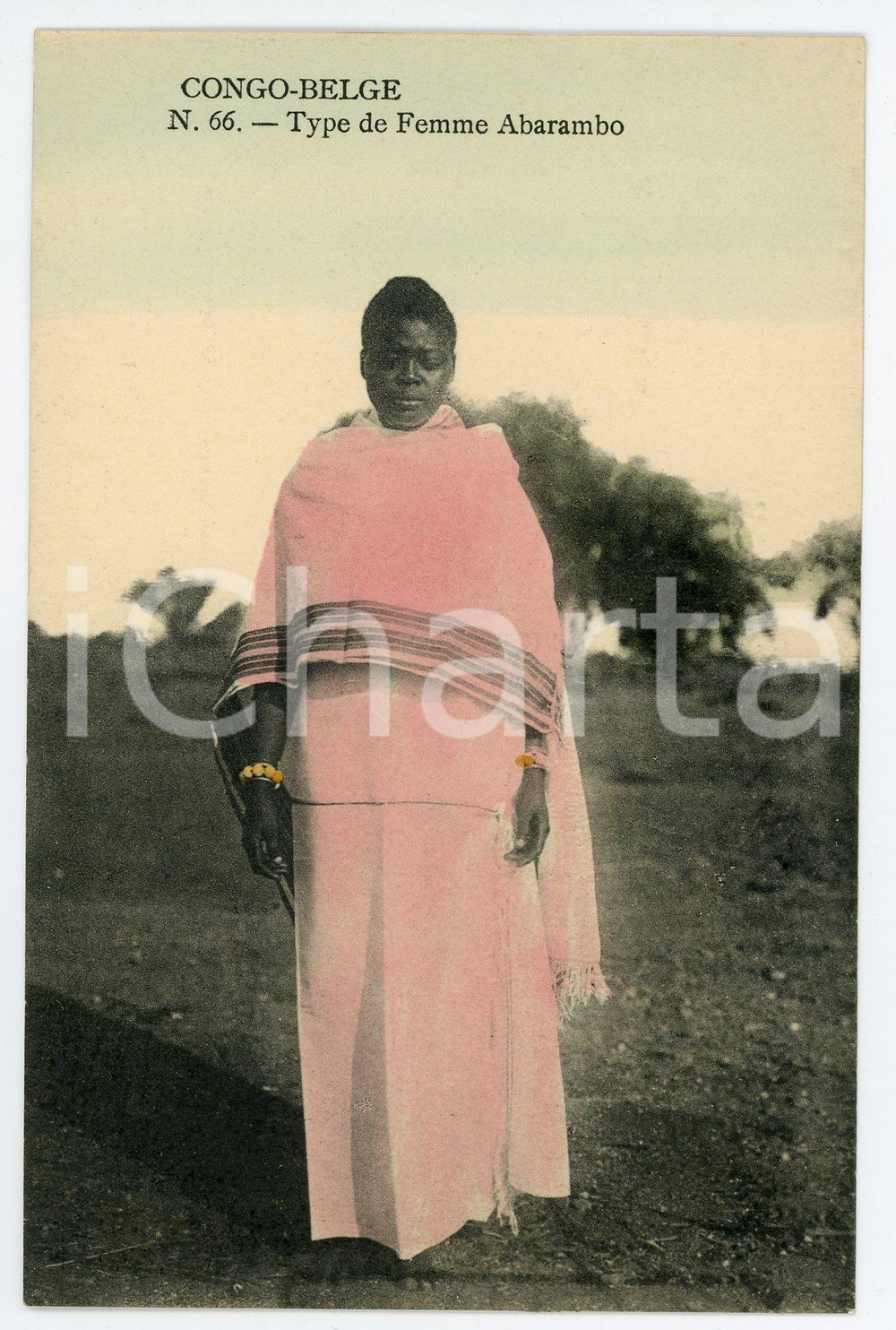 1910 ca CONGO BELGE Type de femme ABARAMBO - Postcard FP NV  Cartolina postale d'epoca, non viaggiata.CONDIZIONI: FAIRFORMATO: FP    originale e autentica 1
