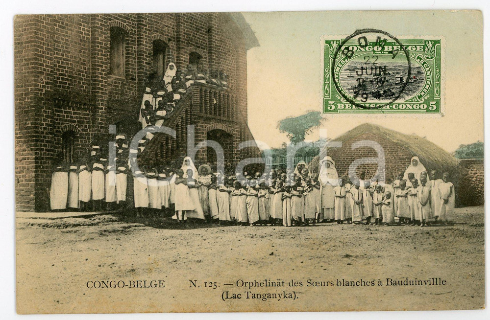 1911 CONGO BELGE - BAUDUINVILLE Orphelinat des Soeurs blanches - Postcard FP  Cartolina postale d'epoca, viaggiata.CONDIZIONI: FAIRFORMATO: FP    originale e autentica 1