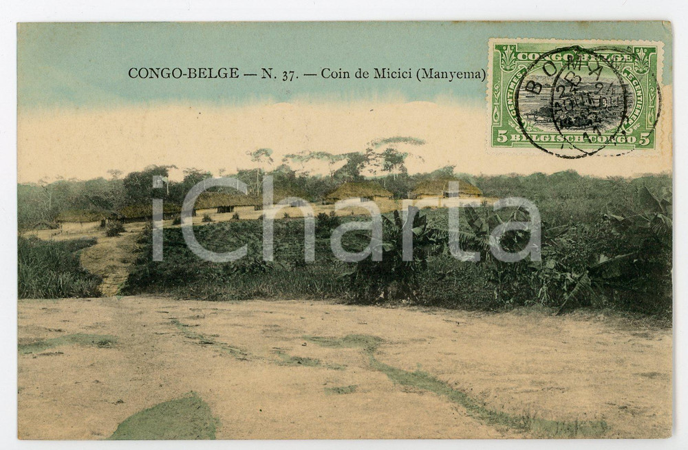 1911 CONGO BELGE - MANYEMA Coin de Micici - Vintage Postcard FP VG  Cartolina postale d'epoca, viaggiata.CONDIZIONI: FAIRFORMATO: FP    originale e autentica 1