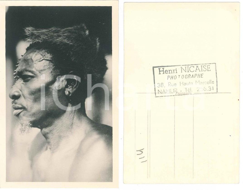 1930 C. ZAGOURSKI «L'Afrique qui disparaît»  Type M'BOUAKA Postcard n.1  Fotocartolina postale d'epoca, appartenente alla 2^ serie &laquo;L'Afrique qui dispara&icirc;t&raquo; del fotografo Casimir Zagourski (L&eacute;opoldville).N&deg; 1, non viaggiata.Al verso timbro: "Henri Nicaise Photographe - Namur".CONDIZIONI: G FORMATO: 9x14 cm    originale e autentica 1