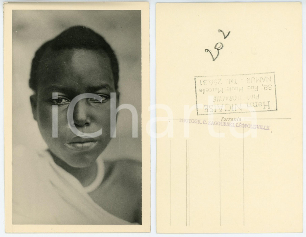 1930 C. ZAGOURSKI «L'Afrique qui disparaît» RUANDA Jeune Mutudzi ^Postcard 107  Fotocartolina postale d'epoca, appartenente alla 2^serie &laquo;L'Afrique qui dispara&icirc;t&raquo; del fotografo Casimir Zagourski (L&eacute;opoldville).N&deg;107, non viaggiata.Al verso timbro: "Henri Nicaise Photographe - Namur"CONDIZIONI: GFORMATO: 9x14 cm     originale e autentica 1