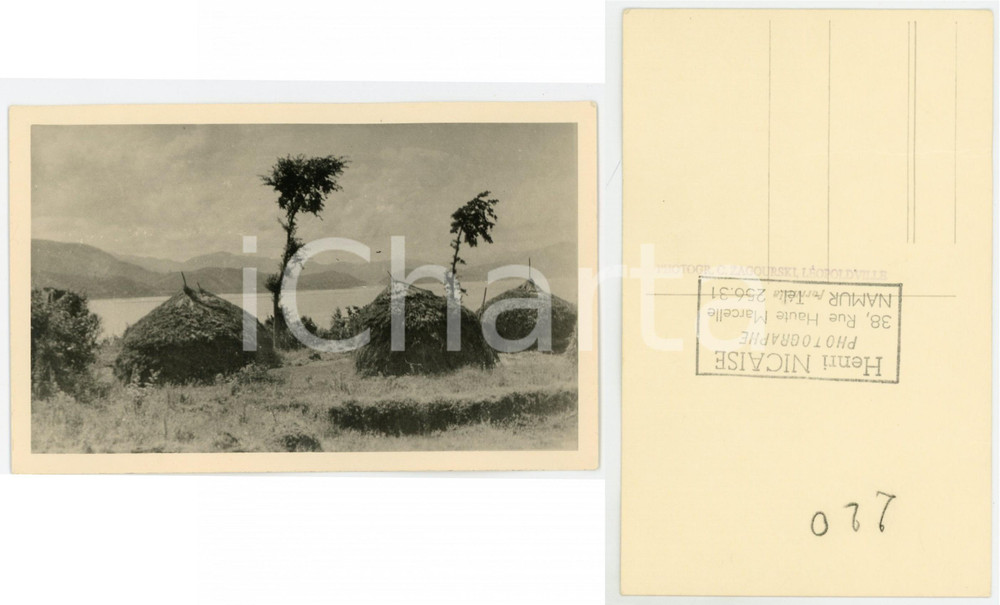 1930 ZAGOURSKI «L'Afrique qui disparaît»  RUANDA Au bord du lac MOLLERA  Fotocartolina postale d'epoca, appartenente alla 2^ serie &laquo;L'Afrique qui dispara&icirc;t&raquo; del fotografo Casimir Zagourski (L&eacute;opoldville).N&deg;125, non viaggiata.CONDIZIONI: POOR (profonda piegatura al margine destro)FORMATO: 14x9 cm    originale e autentica 1