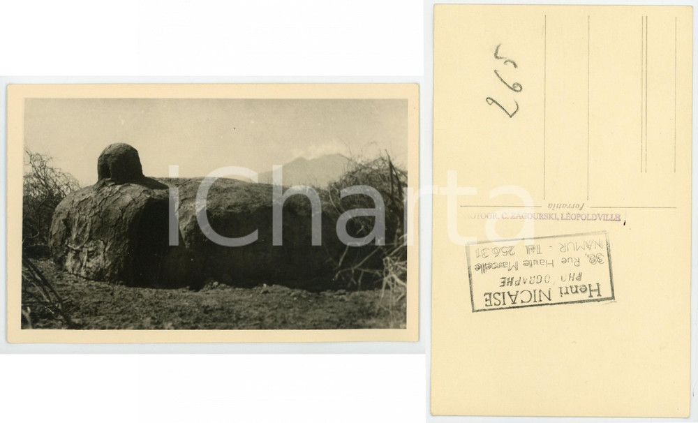 1930 C. ZAGOURSKI «L'Afrique qui disparaît» KENIA Case MASSAI ^Postcard 171  Fotocartolina postale d'epoca, appartenente alla 2^serie «L'Afrique qui disparaît» del fotografo Casimir Zagourski (Léopoldville).N°171, non viaggiata. GOOD/buono  Formato: 14x9 cm originale e autentica 1