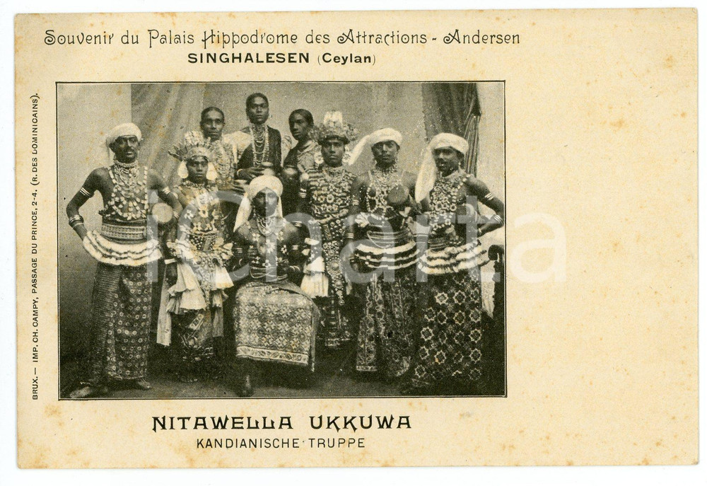 1900 ca CEYLON - SRI LANKA Nitawella Ukkuwa - Vintage Postcard FP NV Cartolina postale d'epoca, non viaggiata. CONDIZIONI: FAIRFORMATO: FP    originale e autentica 1