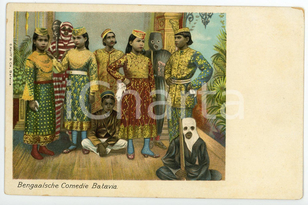 1900 ca BATAVIA - DUTCH EAST INDIES Bengalsche Comedie - Vintage Postcard FP NV Cartolina postale d'epoca, non viaggiata. CONDIZIONI: FAIRFORMATO: FP    originale e autentica 1