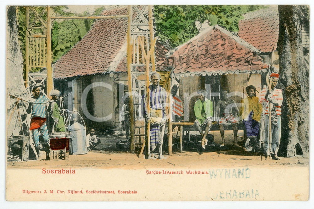 1900 ca SURABAYA (DUTCH EAST INDIES) Gardoe-javansch wachthuis - Postcard FP VG Cartolina postale d'epoca, viaggiata. CONDIZIONI: FAIRFORMATO: FP    originale e autentica 1