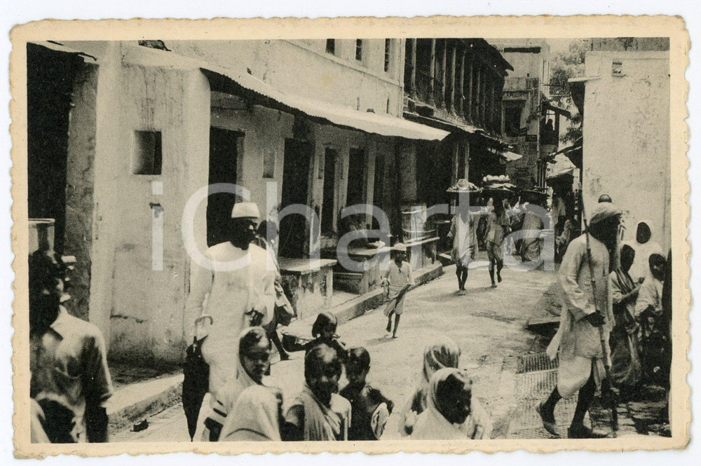 1910 ca CALCUTTA - INDIA Une rue du quartier indien - Vintage Postcard FP NV Cartolina postale d'epoca,  non viaggiata. CONDIZIONI: FAIRFORMATO: FP    originale e autentica 1