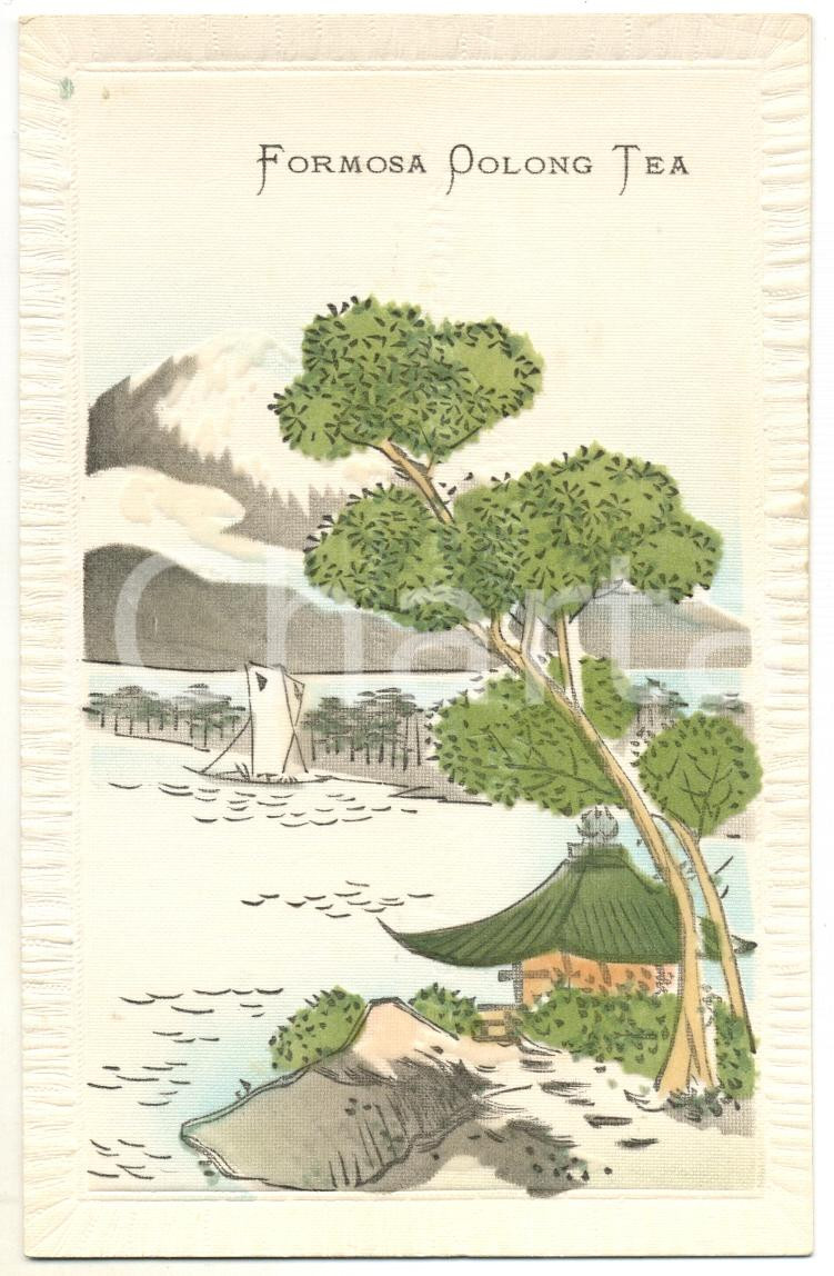 1920ca JAPAN Formosa Oolong Tea advertising KATSUDO-SHI Illustrated Postcard (2) Cartolina postale d'epoca, non viaggiata.CONDIZIONI: FAIRFORMATO: FP    originale e autentica 1
